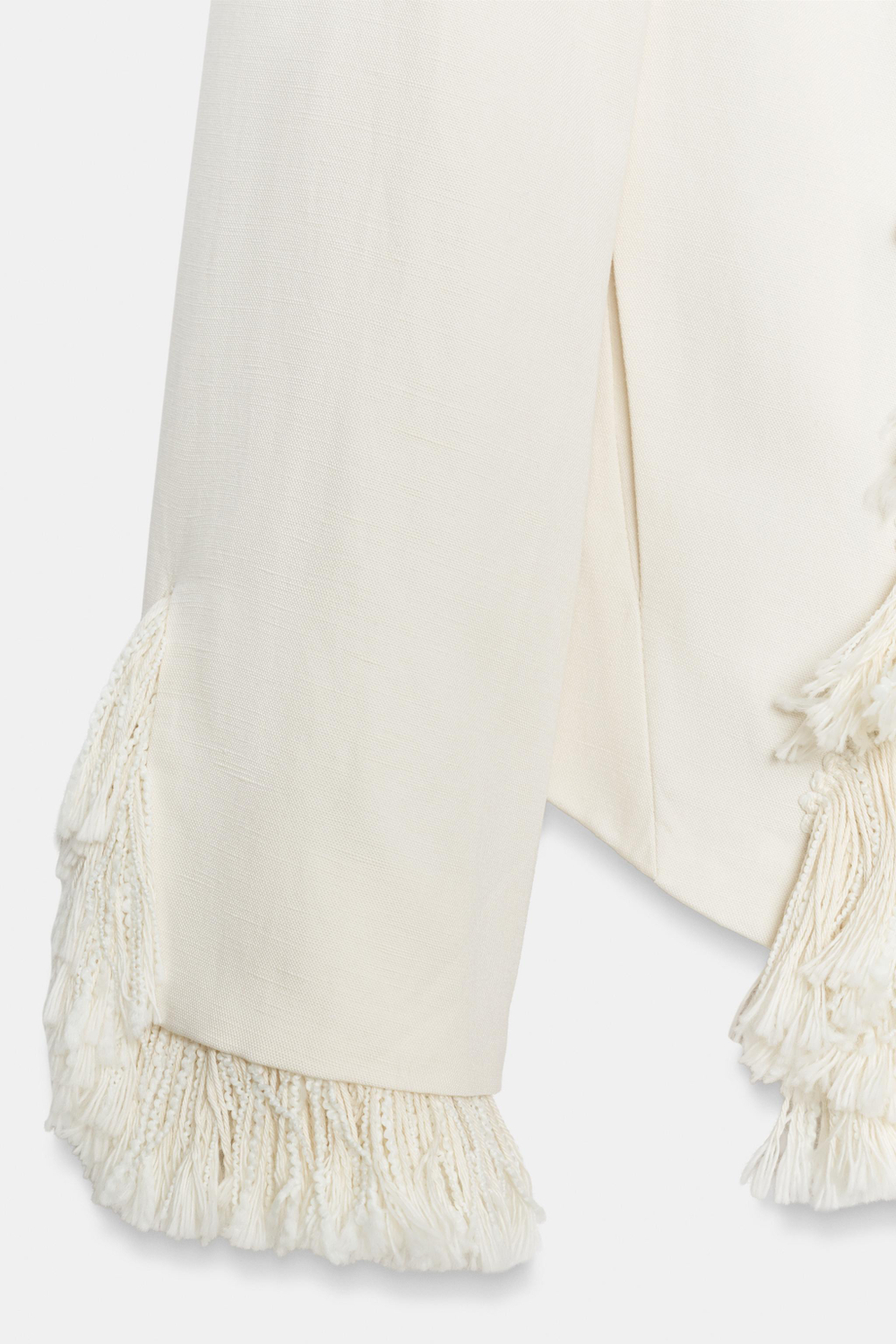 КУРТКА С БАХРОМОЙ И ЛЬНОМ — ZW COLLECTION — ZARA