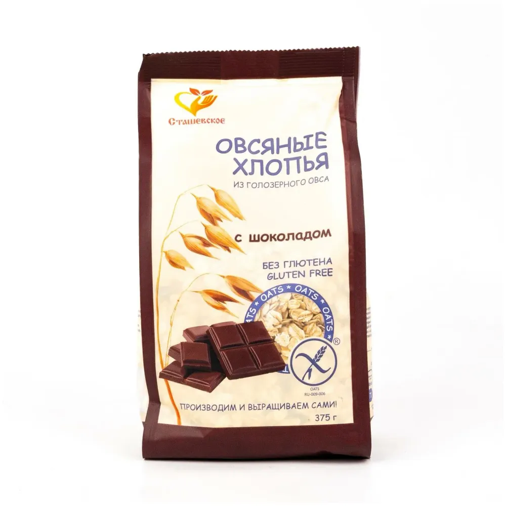 Хлопья Овсяные Без Глютена Сташевское С Шоколадом 375гр