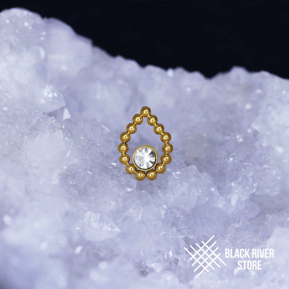 Drop Bead Crystal PVD Yellow-
