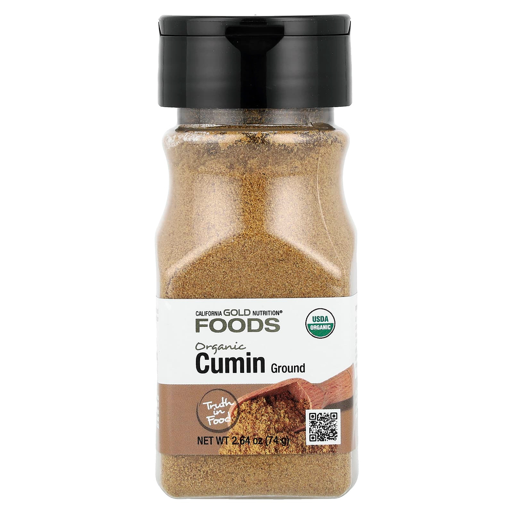 California Gold Nutrition, Foods, органическая зира, 74 г (2,64 унции)