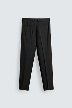 ZARA БРЮКИ STRAIGHT FIT КОМФОРТ, ЧЕРНЫЙ