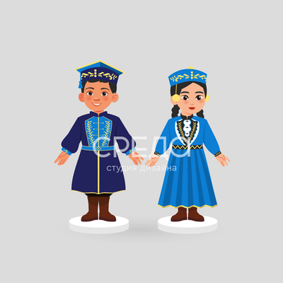 Большие стойки "Калмыкский костюм"