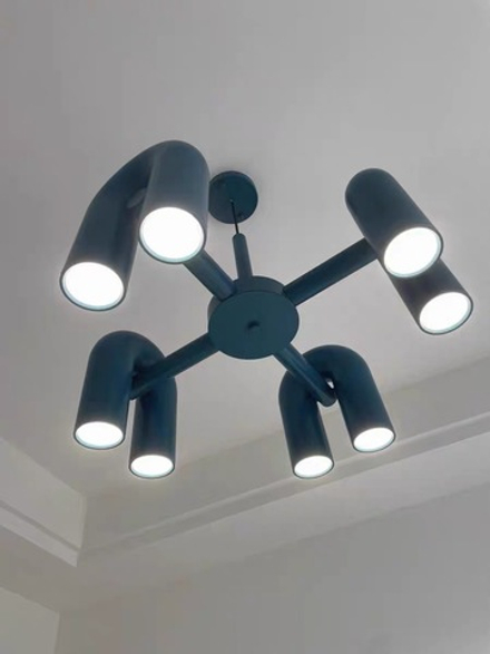 Pendant design lamp Cirkus by AGO Lighting (4 lampshade /Blue)