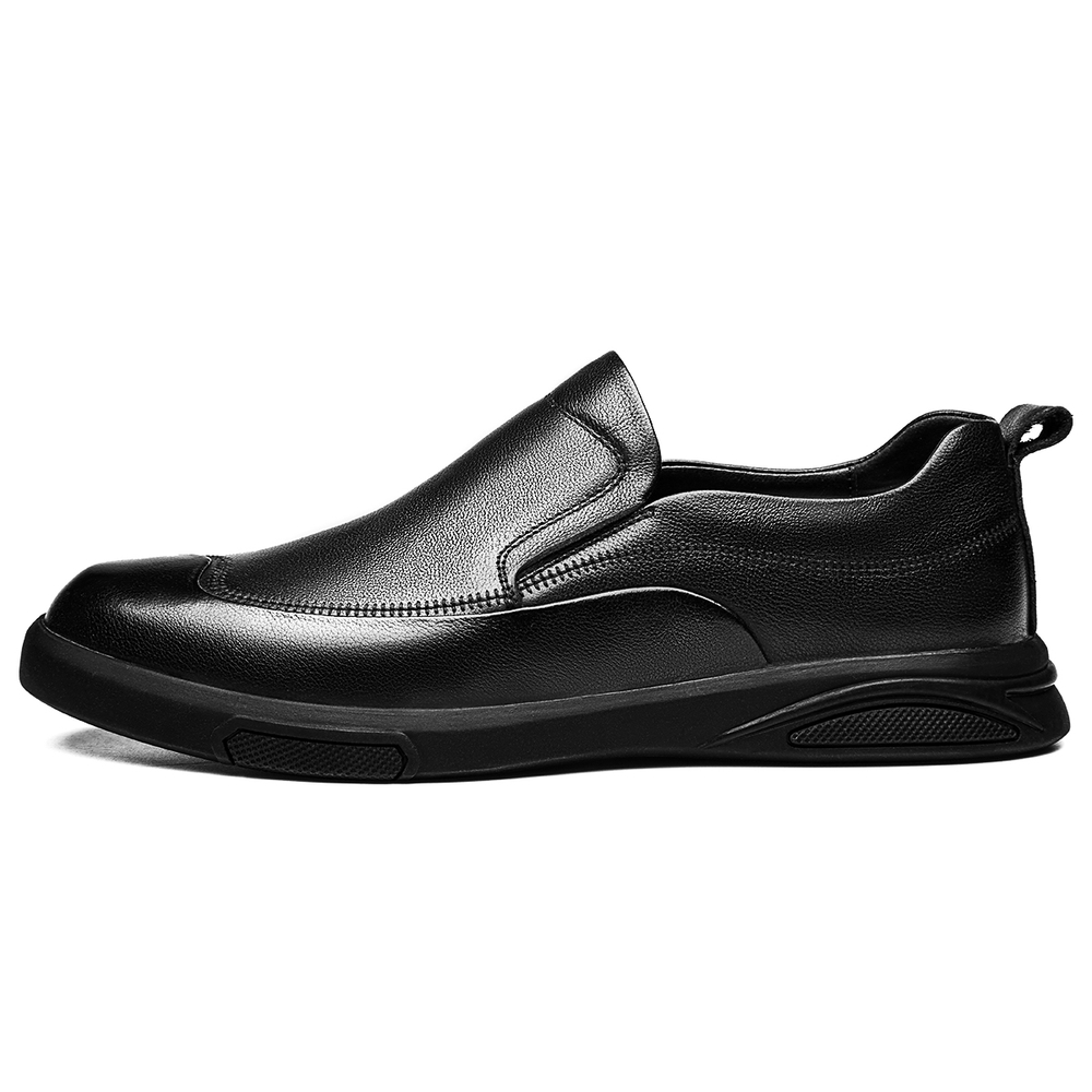 CHINT Cow Split Leather Men"s Casual Shoes Men"s Black