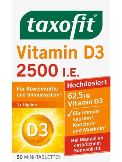 taxofit Витамин D3 2500 50 шт, 7,7 г