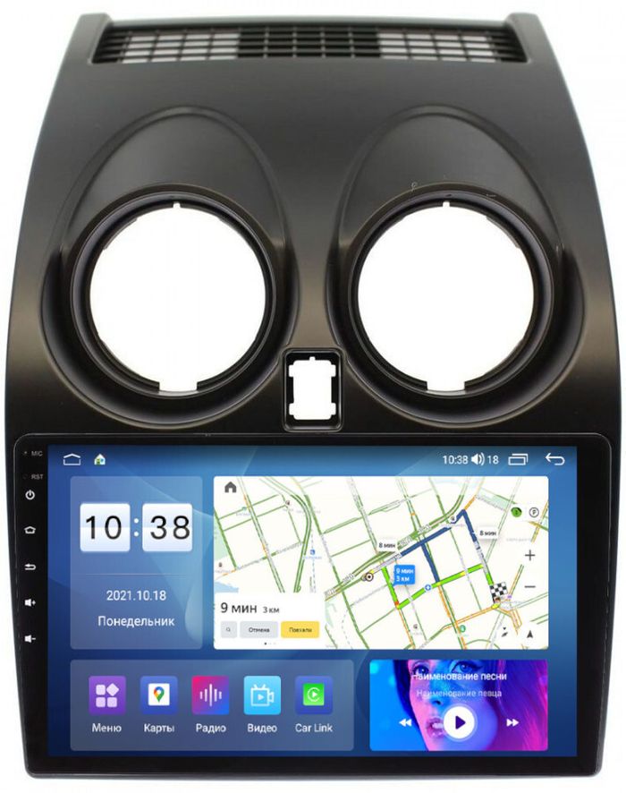 Магнитола для Nissan Qashqai J10 2006-2013, Dualis - Parafar PF788UHD на Android 13, Быстрая, QLED, CarPlay, 4G SIM-слот