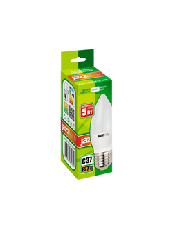 Лампа светодиодная PLED-ECO 5Вт C37 свеча 4000К нейтр. бел. E27 400лм 230В JazzWay 2855329A