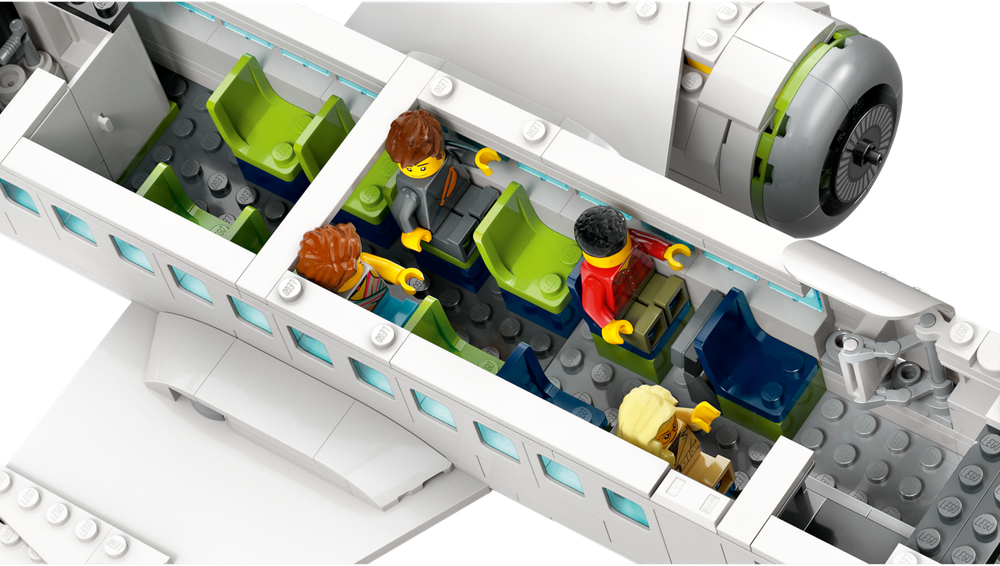 Конструктор Лего Сити Пассажирский самолёт 60367 | LEGO City Passenger Airplane с аэропортовой техникой 913 деталей | 7+