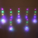 Гирлянда для дома БАХРОМА «Шар» ш2,5 м* в0,5/0,8м 200 ламп LED, d-8 см, 1 реж, IP-20, Мультицвет