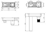 Смеситель для раковины Vincea Домус (Domus) VBFW-5DM01GM встраиваемый, вороненая сталь
