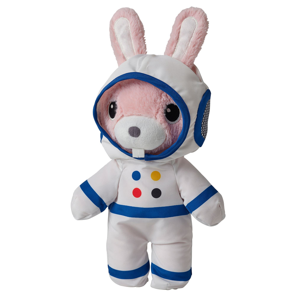 Мягкая игрушка IKEA AFTONSPARV (АФТОНСПАРВ), Заяц космонавт, 28 см