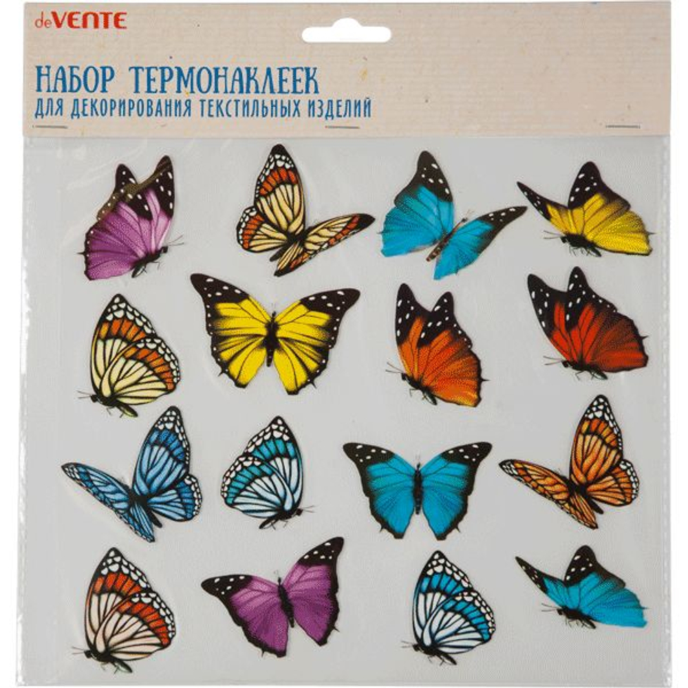 Наклейки в наборе PVC "Butterflies" многоразовыеассорти (20диз) е/п DEVENTE 8002232