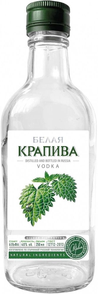 Водка Белая Крапива 0,25 40% Белебеевский СВК Россия