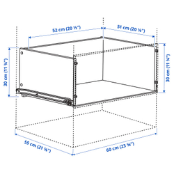 IKEA KONSTRUERA  (ИКЕА КОНСТРУЕРА)  -  Ящик - белый 30x60 см