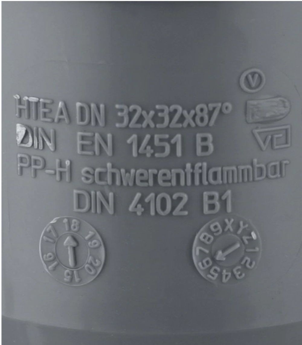 Тройник Ostendorf HTEA d32 мм 87° пластиковый для внутренней канализации