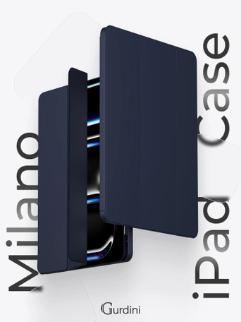 Чехол книжка для iPad Pro 13" M4 Gurdini Milano Series Midnight Blue