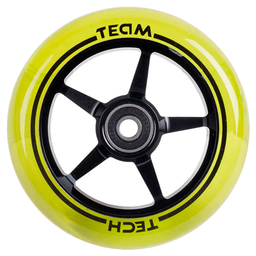 Колесо для трюкового самоката 110 мм, алюминиевое, SCOUT, подшипники ABEC 9, TT, Black/Green