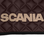 Ковры SCANIA 5 серии R (автомат), (экокожа, коричневый, черный кант, бежевая вышивка)