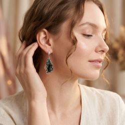 Серьги с серафинитом