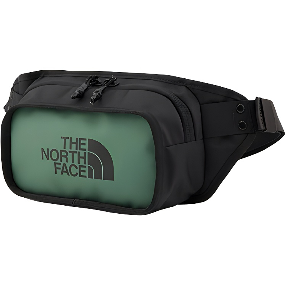 THE NORTH FACE 2L Fanny Pack Outdoor Bag Leather Gray Green Unisex