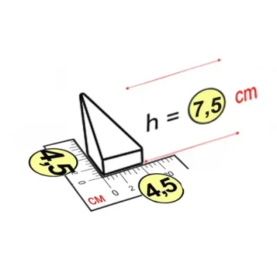 Элемент пирамидальный 4.5x4.5x7.5 см для конструктора 7,5"