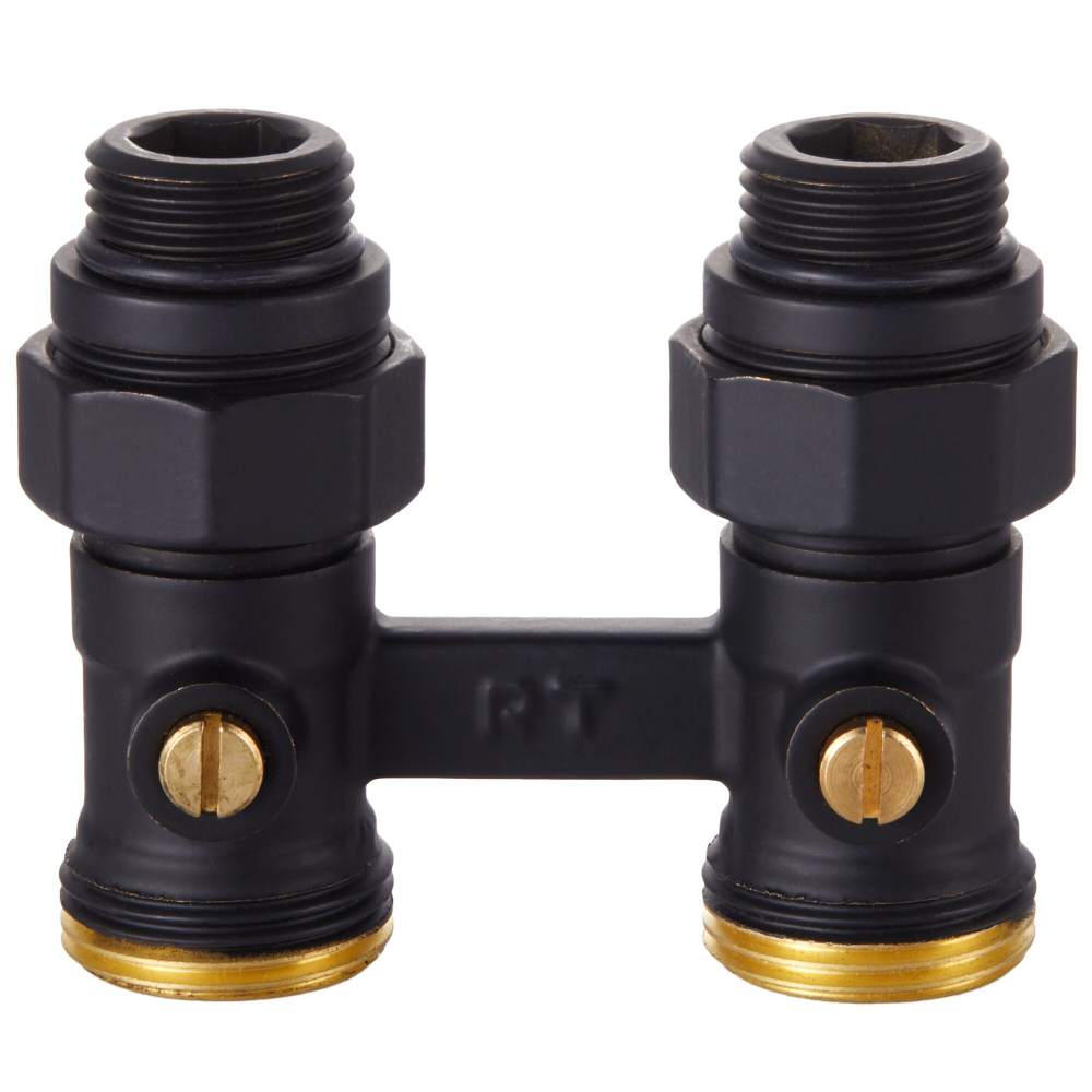 Узел нижнего подключения Royal Thermo прямой 1/2quot;х3/4quot; EK (черный)