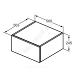 Шкаф ADAPTO 25 белый лак глянцевый Ideal Standard U8419WG