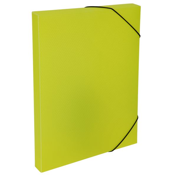 Короб архивный пластиковый 30 мм, 1 шт, Prisma neon A4 эффект 3D, желтый, Expert Complete ЕС240400009