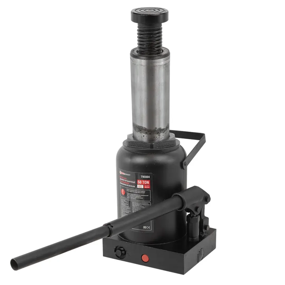 Домкрат бутылочный 50т с клапаном (h min-260мм, h max-480мм) FORCEKRAFT FK-T95004 DS
