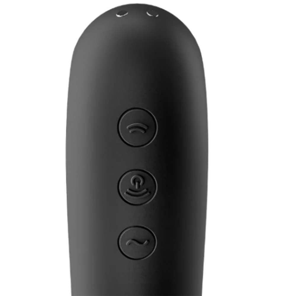 Вибромассажер с вакуумной стимуляцией Satisfyer Dual Kiss черный