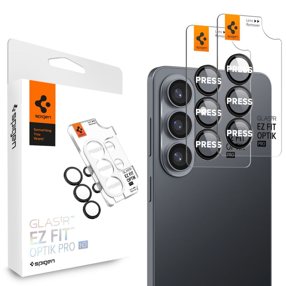 Стекло на камеру Spigen Glas.Tr Ez Fit Optik Pro Hd 2 штуки Galaxy S26 Black