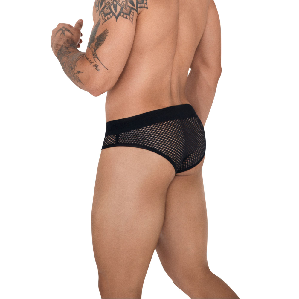 Черные мужские трусы-брифы оригинального кроя Swirl Brief (Размер: XL) (Цвет: черный)