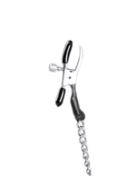 Зажимы на соски с цепочкой Alligator Nipple Clamps (Цвет: серебряный с черным)