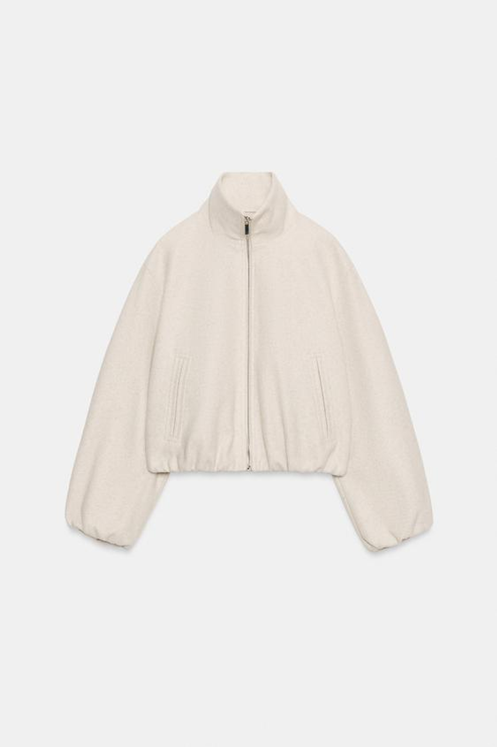 ZARA МЯГКИЙ БОМБЕР, ЭКРЮ