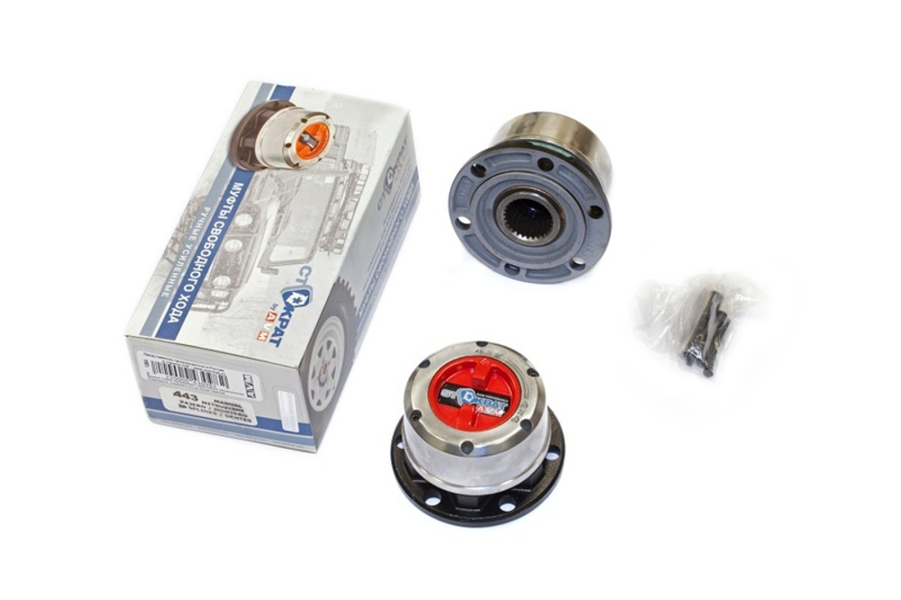 Комплект усиленных колесных муфт (хабов) Hyundai Galloper, Mitsubishi L200, Pajero, Pajero Sport, Delica, Dodge D-50 STO AVM-443HP