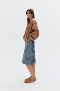 Миди-юбка оттенка морской глубины