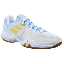 Женские кроссовки для бадминтона/сквоша Babolat Shadow Spirit - white/light blue