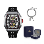 STARKING Eagle Strikes The Sky Collection Automatic Mechanical Movement Silicone Strap Watch Men"s Watches