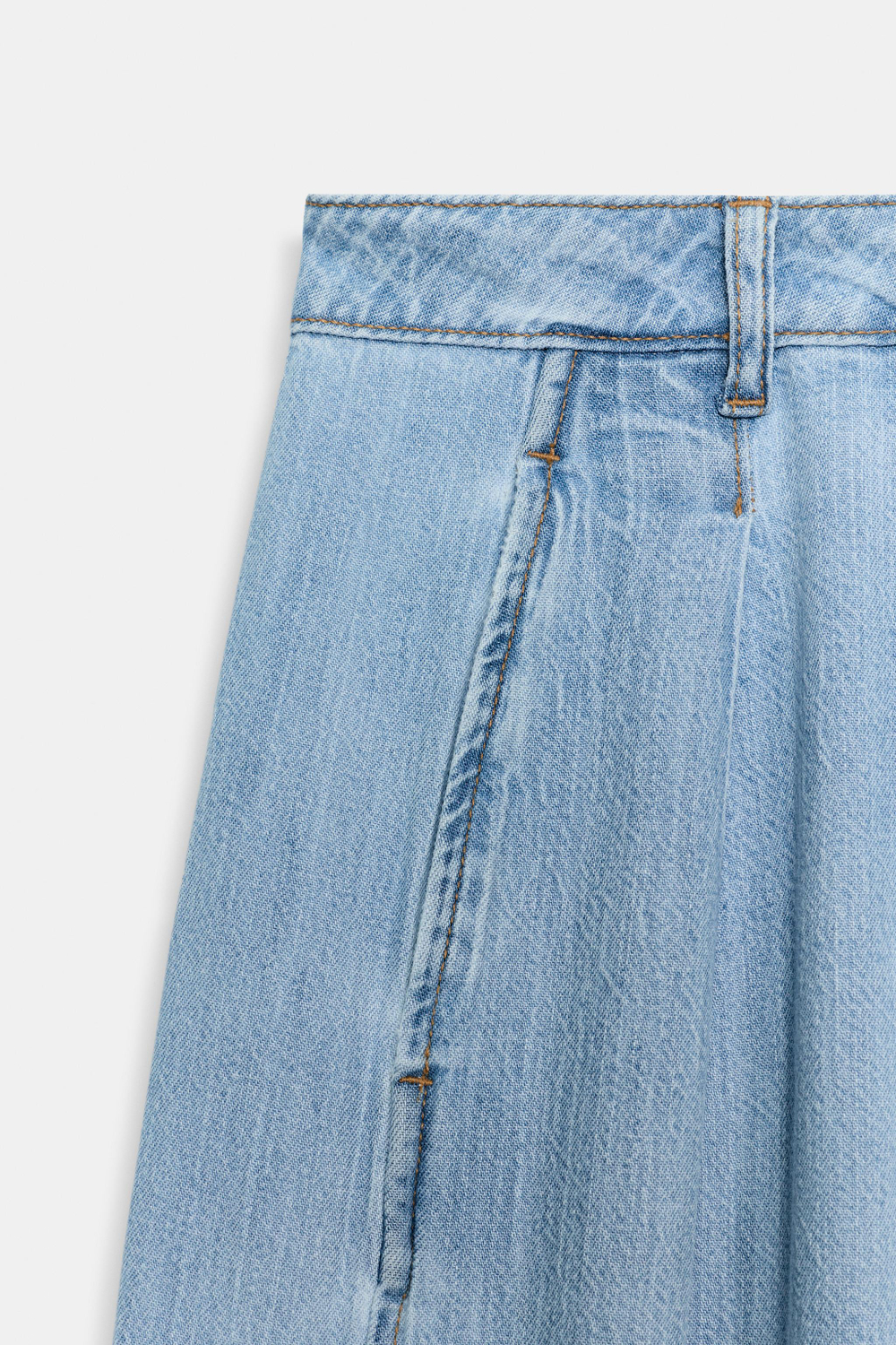 ДЖИНСЫ Z1975 WIDE LEG С ВЫСОКОЙ ПОСАДКОЙ И ЗАЩИПАМИ — ZARA