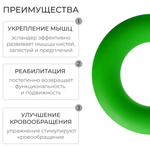 Эспандер кистевой Fortius, 20 кг, цвет зелёный