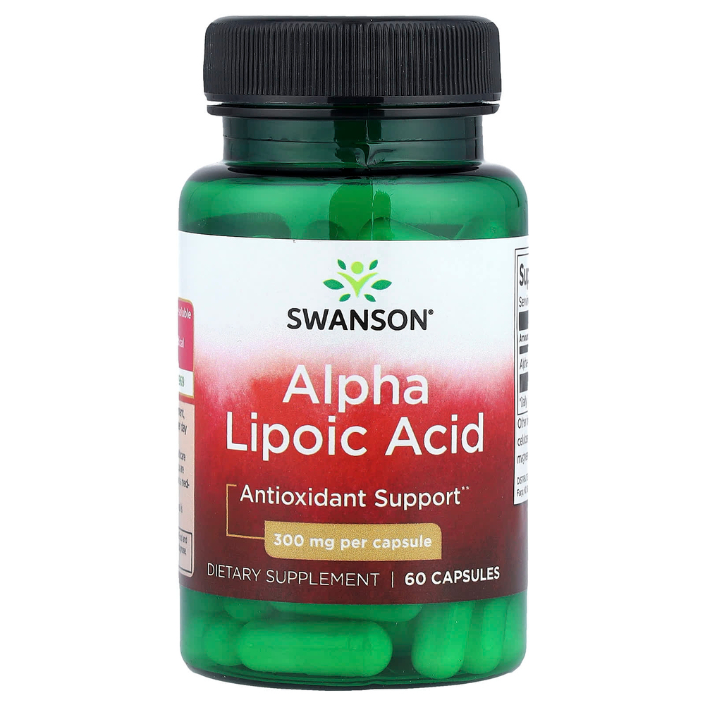 Swanson Vitamins, Альфа-липоевая кислота, 300 мг, 60 капсул