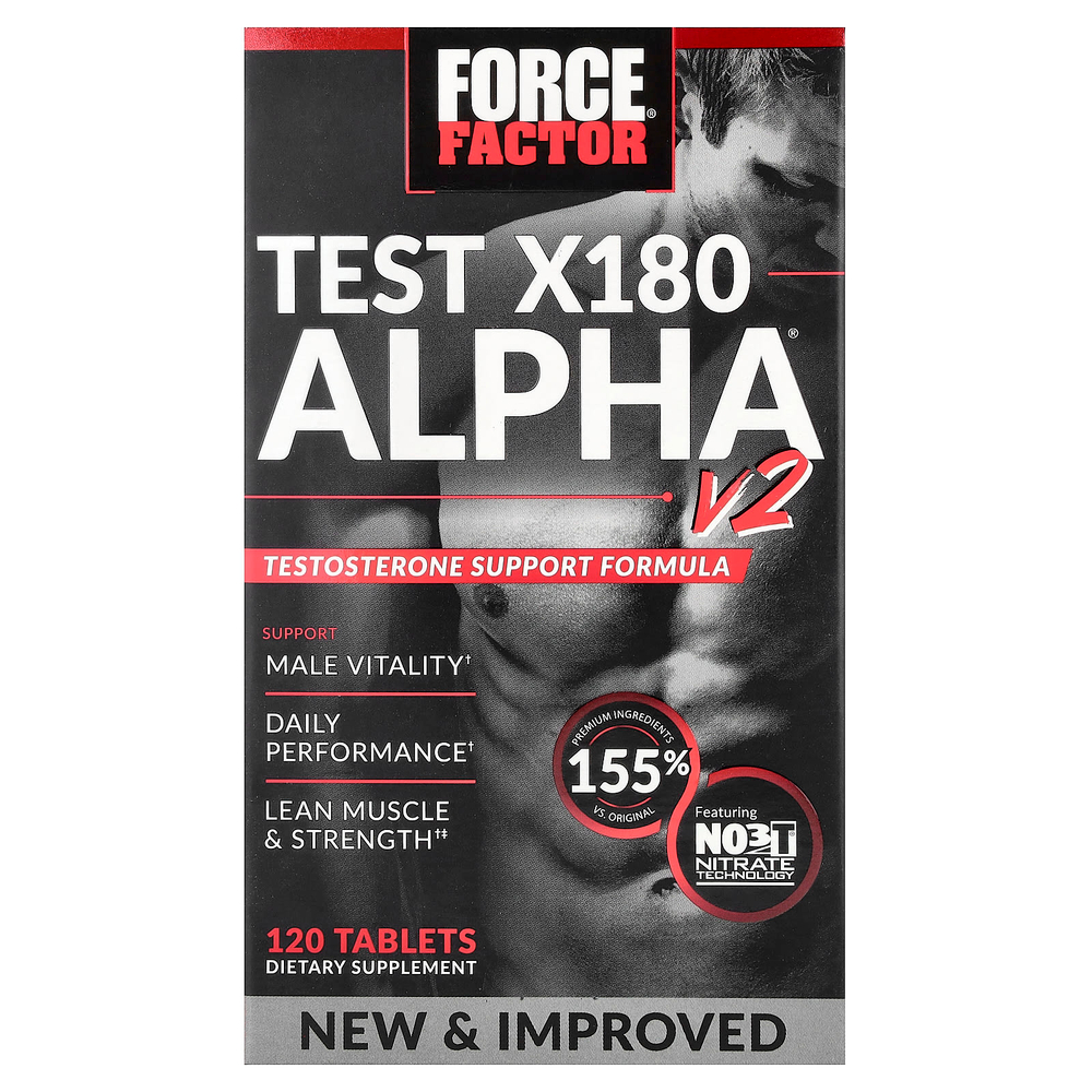 Force Factor, Test X180 Alpha® V2, 120 таблеток