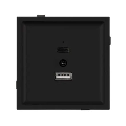 Механизм USB розетки SCT-TENDO-MUAC-SFPL-BK (5V, 3A, QC3) (Arlight, -)