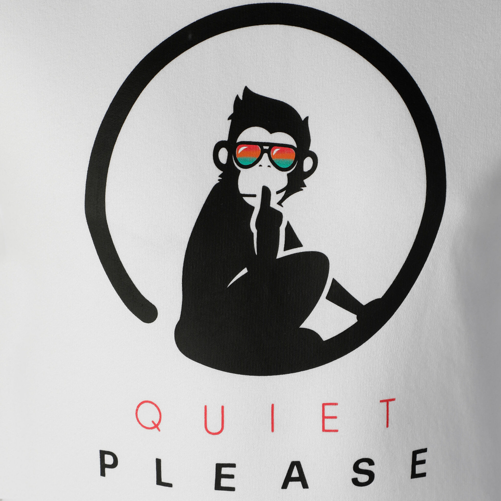Мужская кофта теннисная Quiet Please Advantage Logo Hoody Men - White, Black