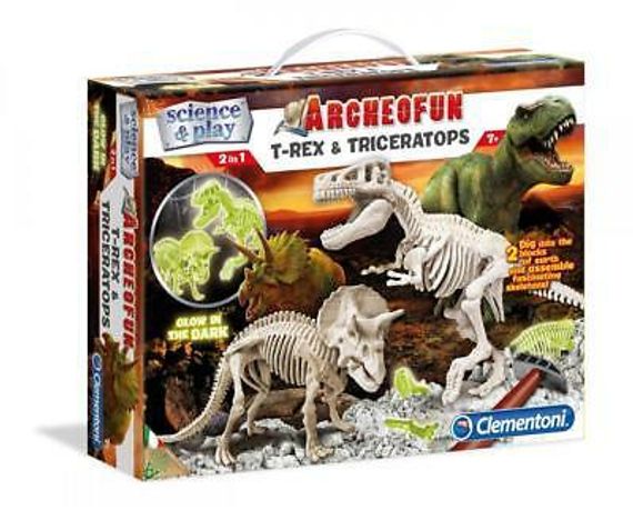 T-Rex &amp; Triceratops Glow in