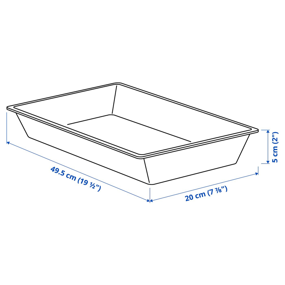 IKEA UPPDATERA  (ИКЕА УППДАТЕРА)  -  Вкладыш для ящика - белый 20x50 см