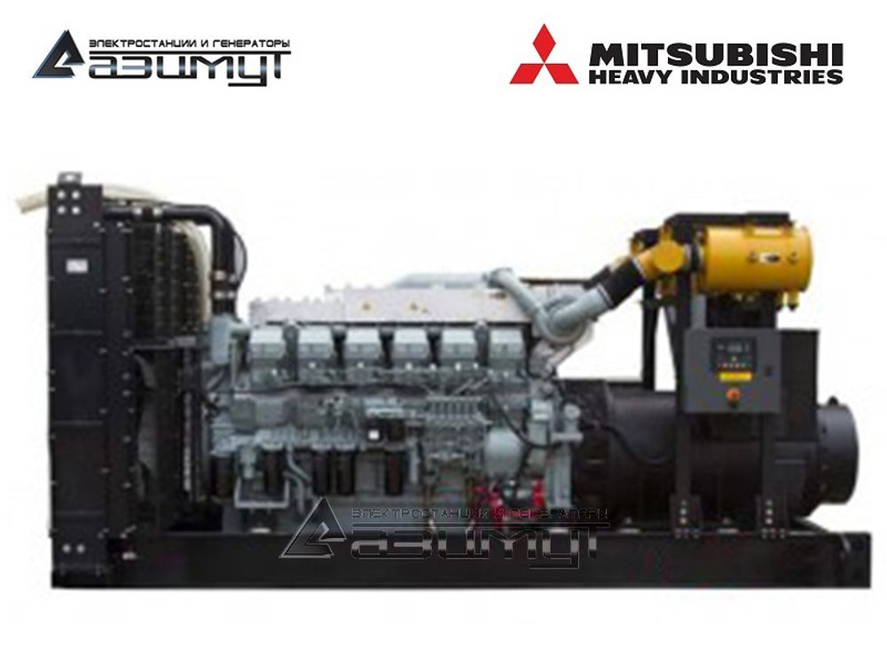 Дизельный генератор Азимут АД-1100С-Т400-2РМ8 Mitsubishi c автозапуском Дизельный генератор Азимут АД-1100С-Т400-2РМ8 Mitsubishi c автозапуском