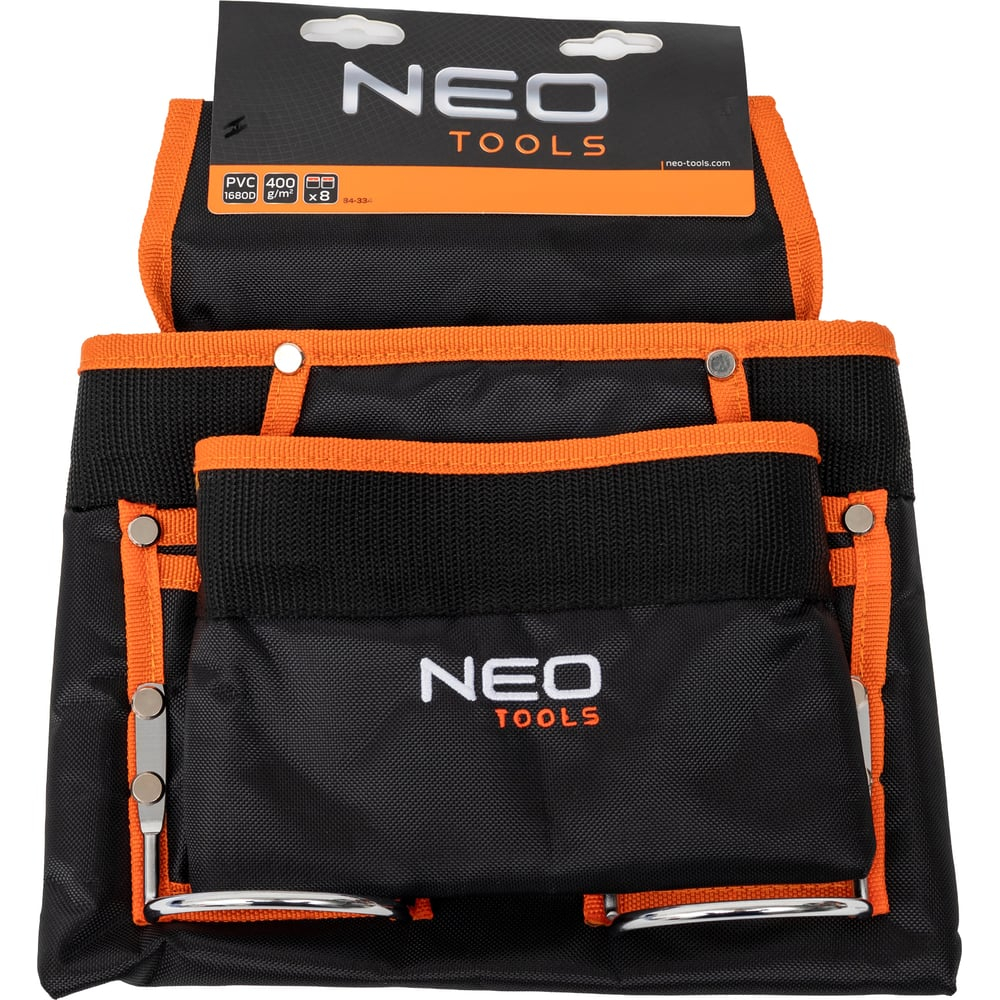 Карман для инструмента NEO Tools 8 гнезд, металлические петли 84-334