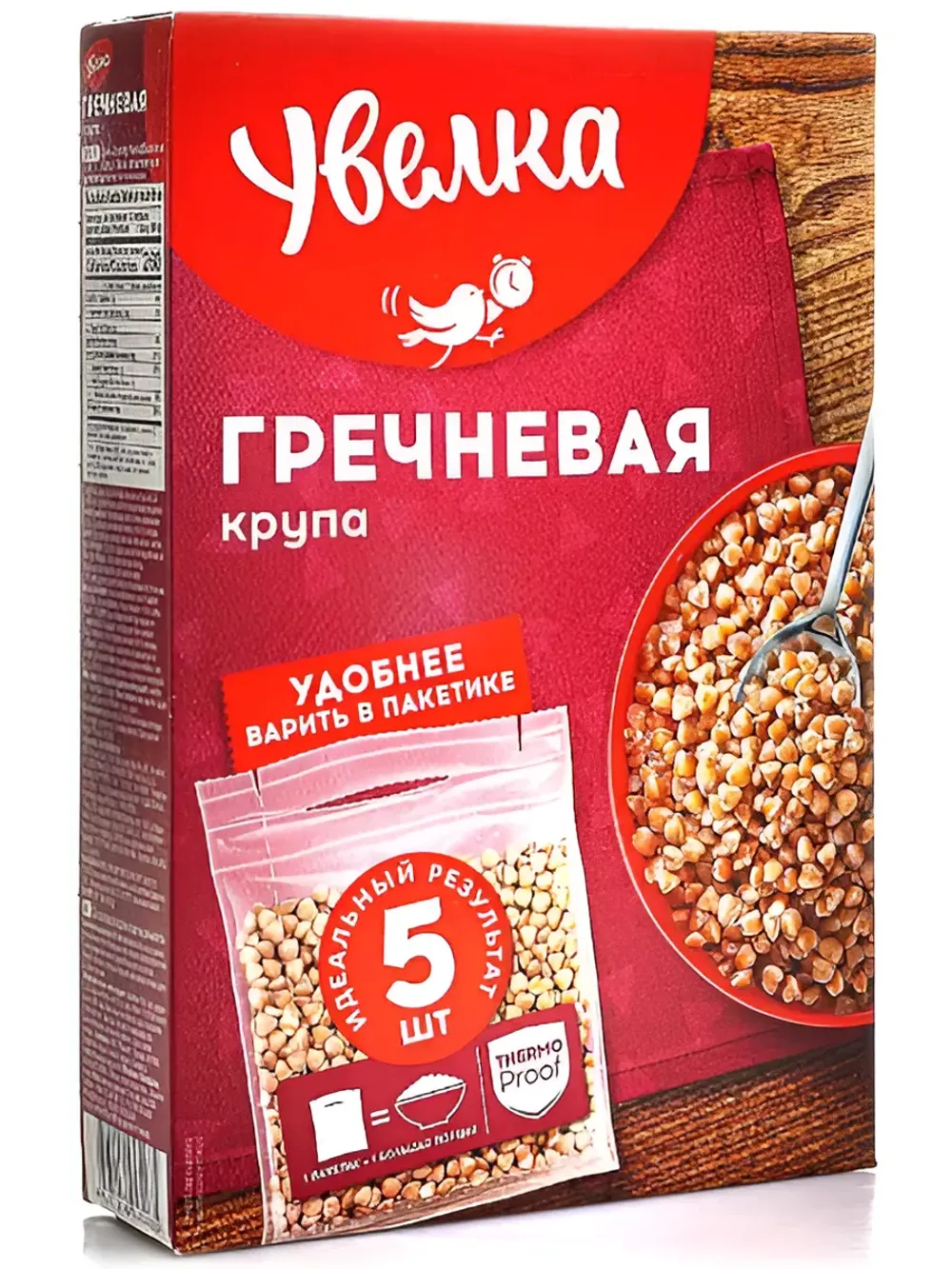 Крупа Увелка Гречневая Экстра в/п 5 х 80г, шт