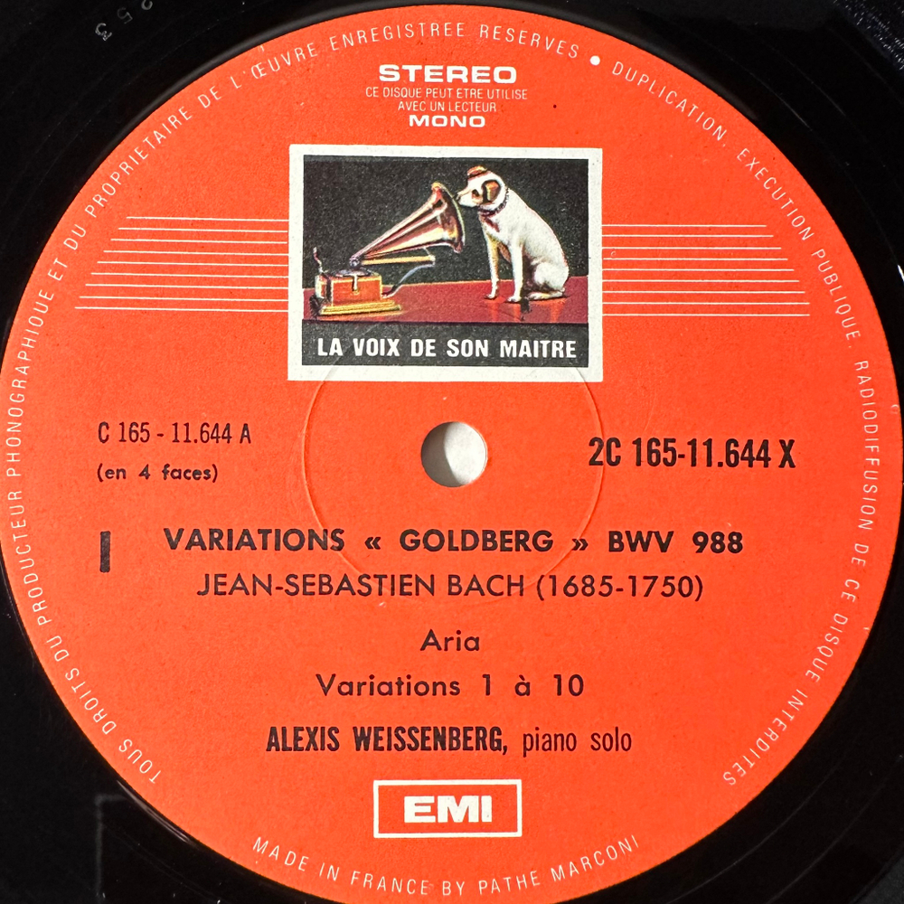 Бах - Вариации Гольдберга 2LP (Франция 1971г.)